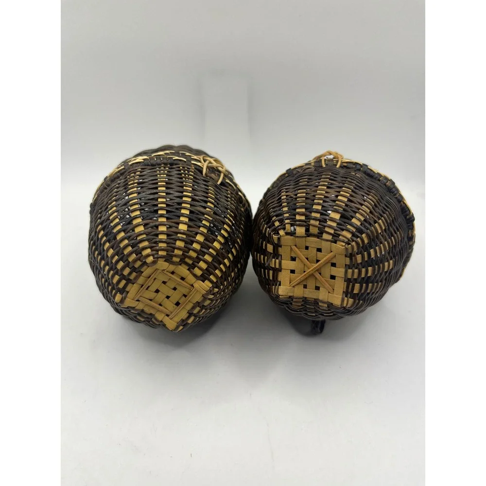Woven Egg Shaped Trinket Box Set‎ Decorative Storage Containers